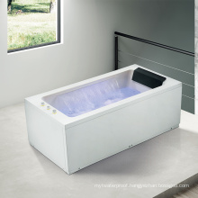 Rectangle Touch Digital Control Air Whirlpool Bathtub for Adult